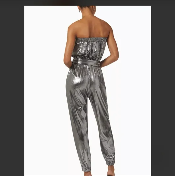 ELLIATT MAYAH STRAPPLES SHIMMER JUMPSUIT SIDE POCKETS RETRO-INSPIRED SIZE SMALL - Picture 4 of 16